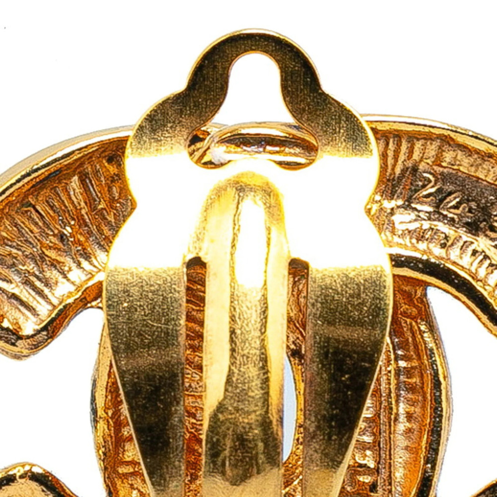 CHANEL Gold Logo Earrings - Picture 4 of 7